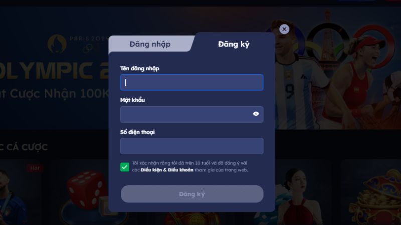 Người chơi hoàn tất đăng ký để tham gia cá cược trên DA88