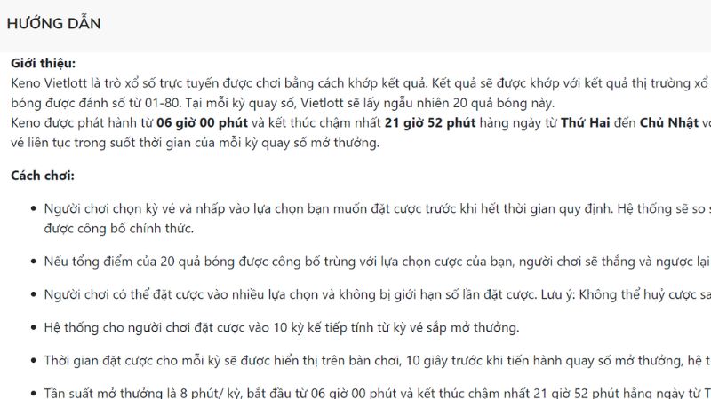 Nắm rõ luật chơi Keno Vietlott online giúp bạn thắng lớn