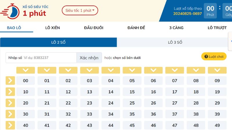 Những kiểu cược thú vị có trong lô đề 1 phút trên nhà cái DA88