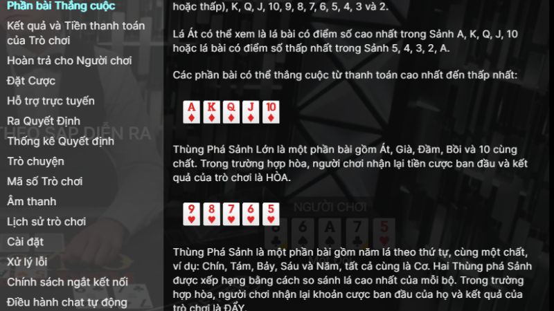 Điểm qua các hand bài mạnh trong poker online