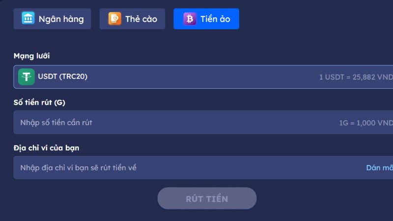 Bỏ túi tường tận cách rút tiền DA88 bằng tiền ảo