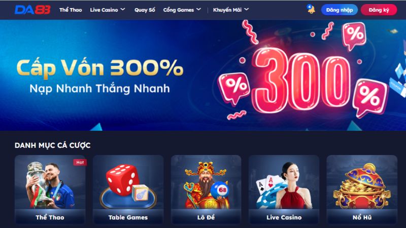 Nhà cái cá cược uy tín DA88